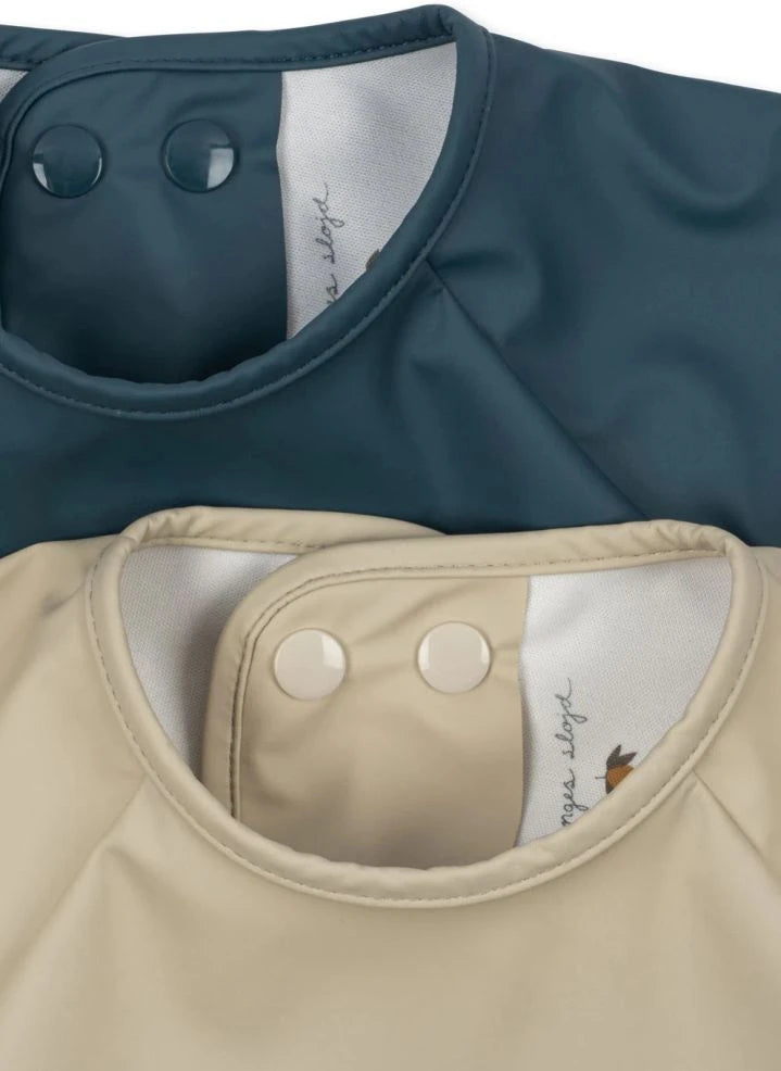 Konges Sløjd - Coated Baby Bibs - 2-piece Set | Green