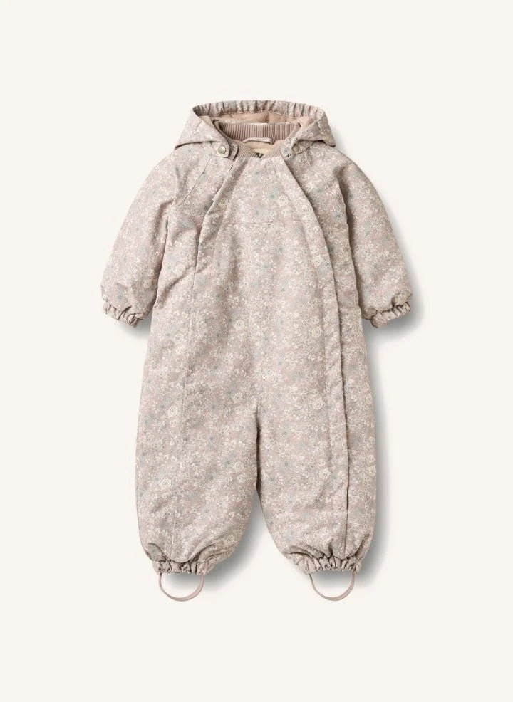 Wheat - Adi Recycled Fiber Floral Ski Suit | Pale Pink
