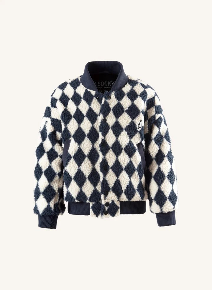 Gosoaky - Alpaca Punch Bomber Jacket | Dark Blue