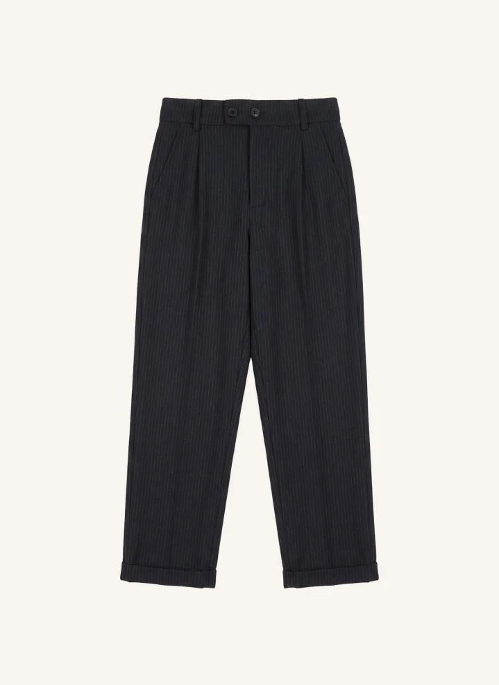 Leon & Harper - Wool Prom Trousers | Navy