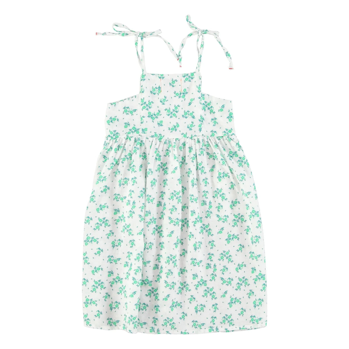 Piupiuchick - Organic Cotton Flower Dress | White