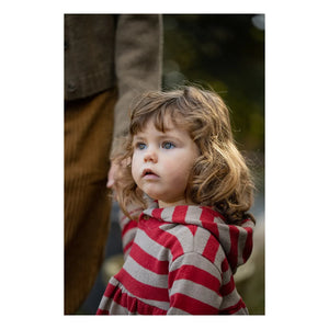 1+ in the family - Babine Striped Hoodie Sweatshirt | Red