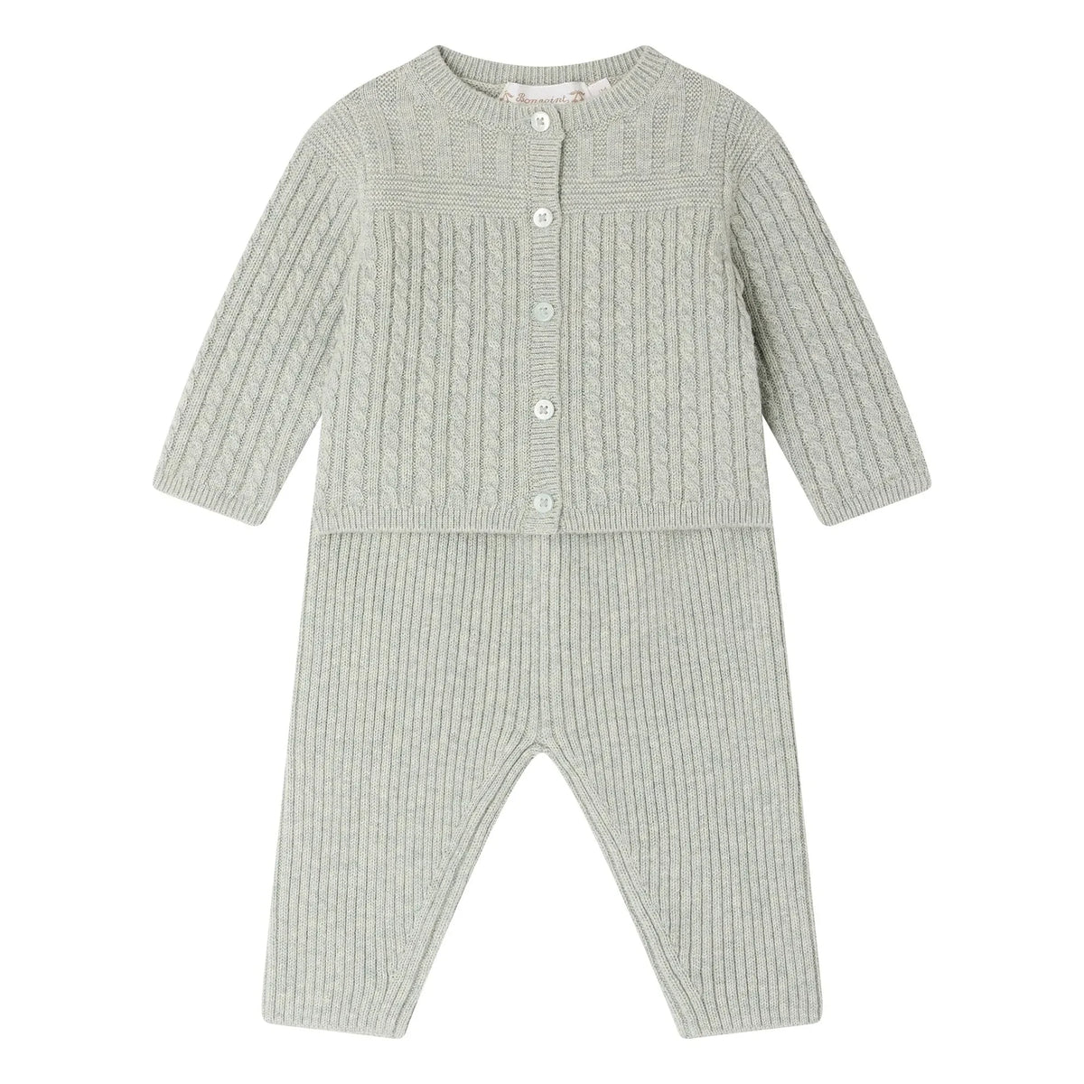 Bonpoint - Lavinon Wool Cardigan and Pants Set | Grey