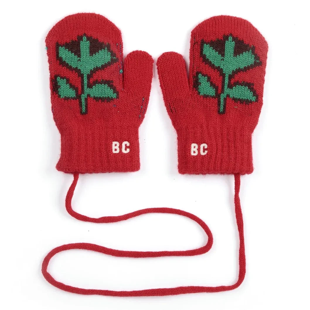 Bobo Choses - Recycled Fiber Flower Gloves | Red