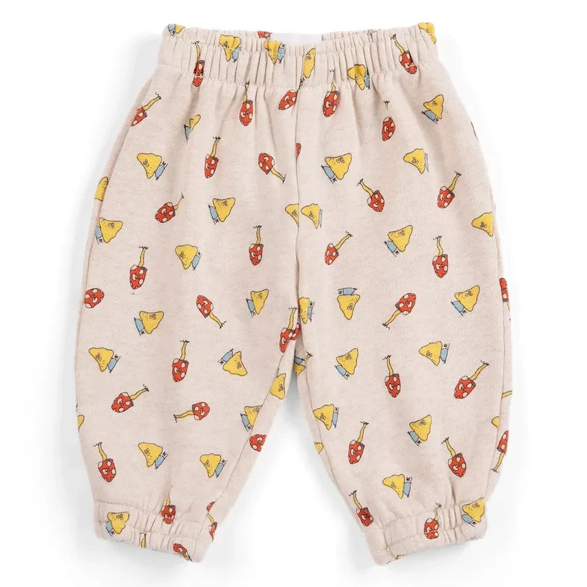 Bobo Choses - Organic Cotton Baby Mushroom Jogger | Ecru