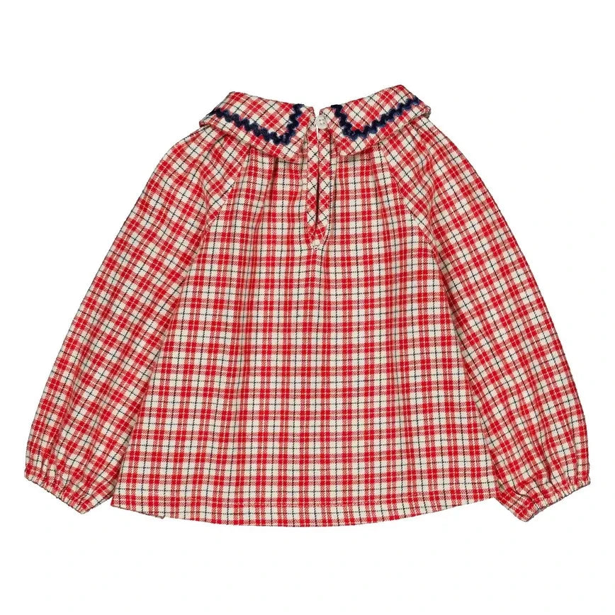 Hello Simone - Paloma Checkered Blouse | Red