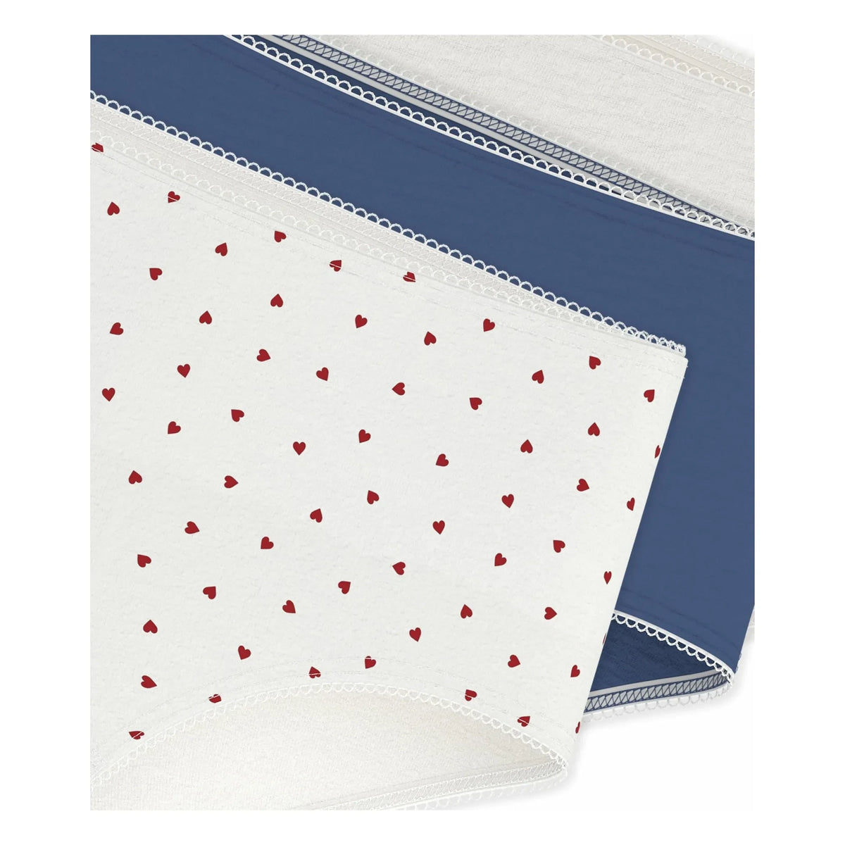 Petit Bateau - Set of 3 Organic Cotton Heart Print Briefs | White