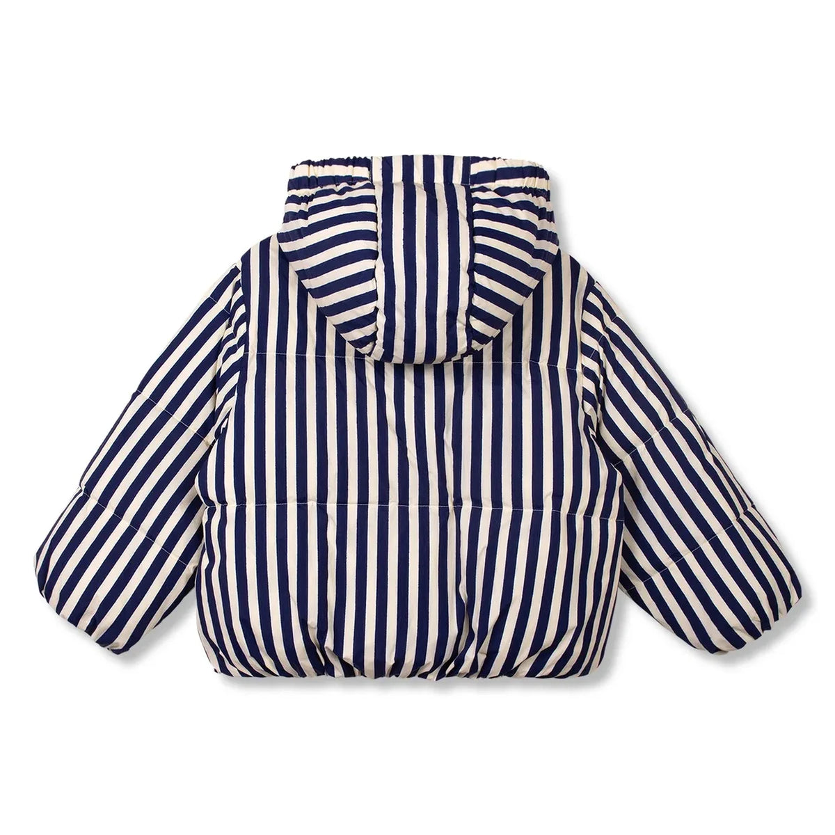 Wynken - Striped Puffer Jacket | Navy