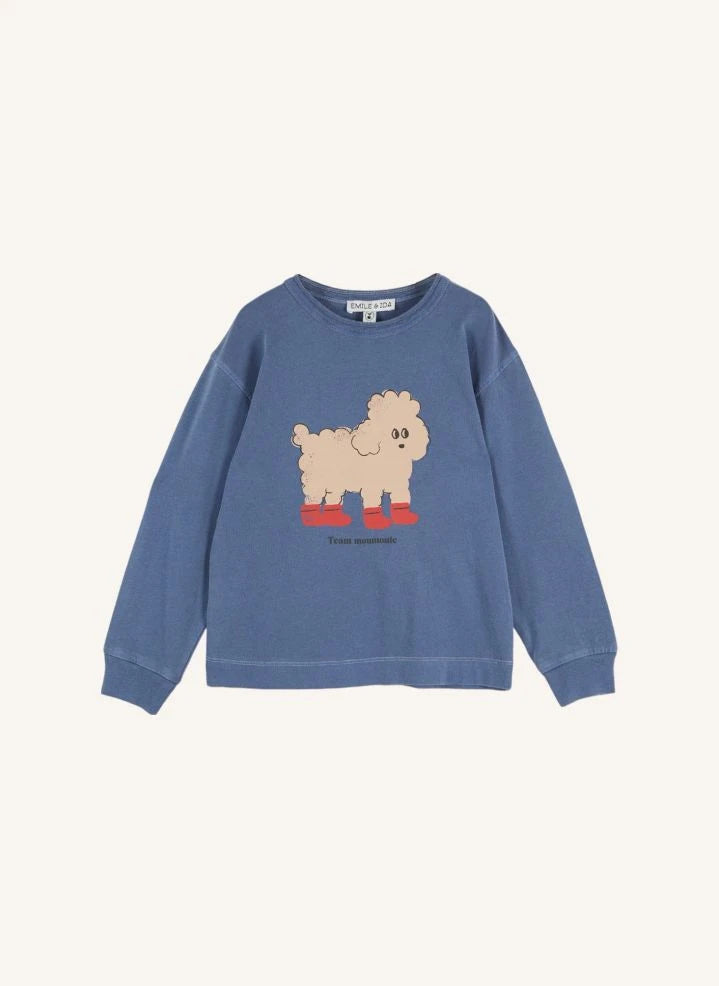 Emile et Ida - Team Moumoute Organic Cotton T-Shirt | Blue