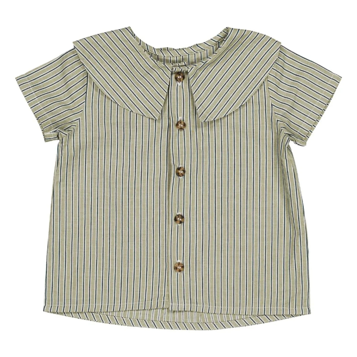 Loir - Lorette Striped Organic Cotton Shirt | Green