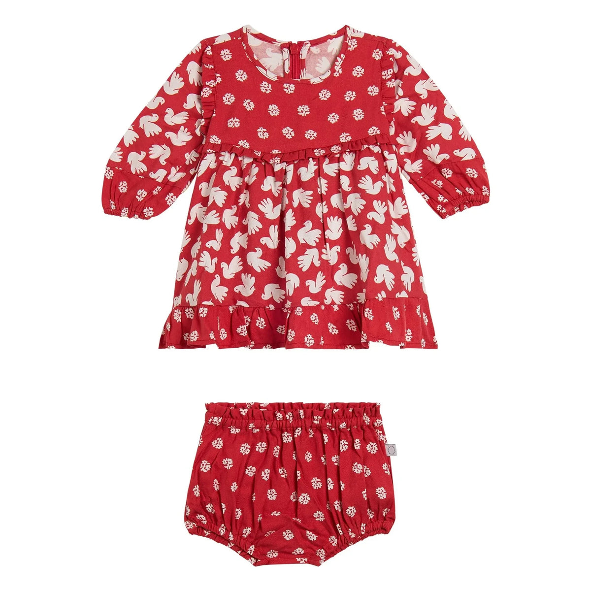Stella McCartney Kids - Swan Jumpsuit Dress | Red
