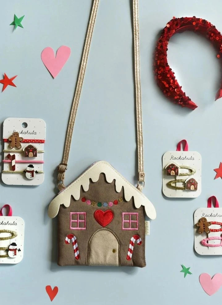 Rockahula Kids - 2-piece Gingerbread Man Hair Clip Set | Red