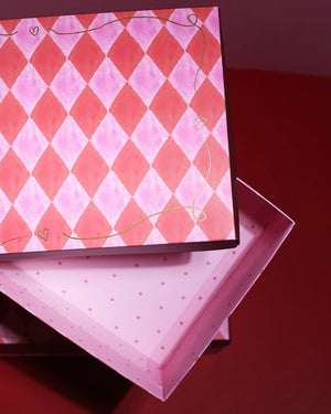 Dinossi - Pink Plaid Gift Box