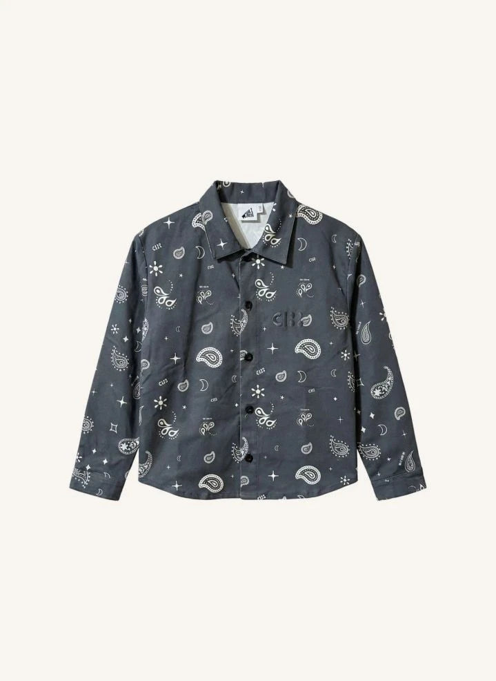 Cos I Said So - Grey Paisley Overshirt