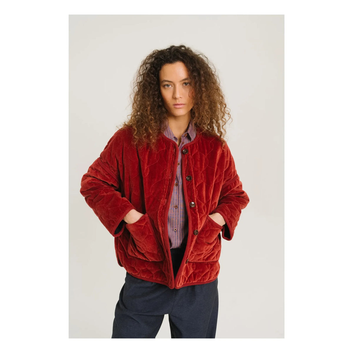 Sacrécoeur - Baya Quilted Jacket | Terracotta