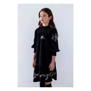 petite Amalie - Embroidered dress | Black