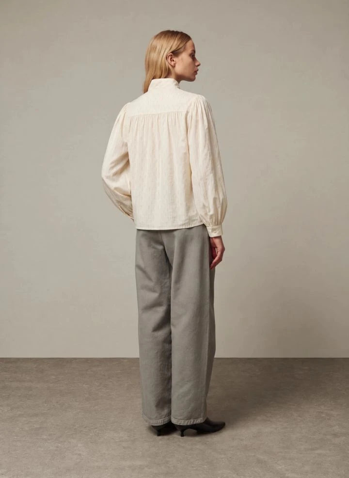 BELLEPIECE - Milton Cotton Blouse | Latte