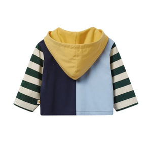 Goldie + Ace - Striped Hooded Jacket | Blue