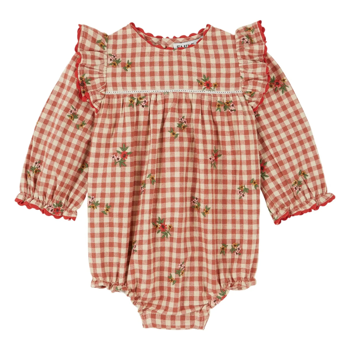 Emile et Ida - Red Vichy Romper