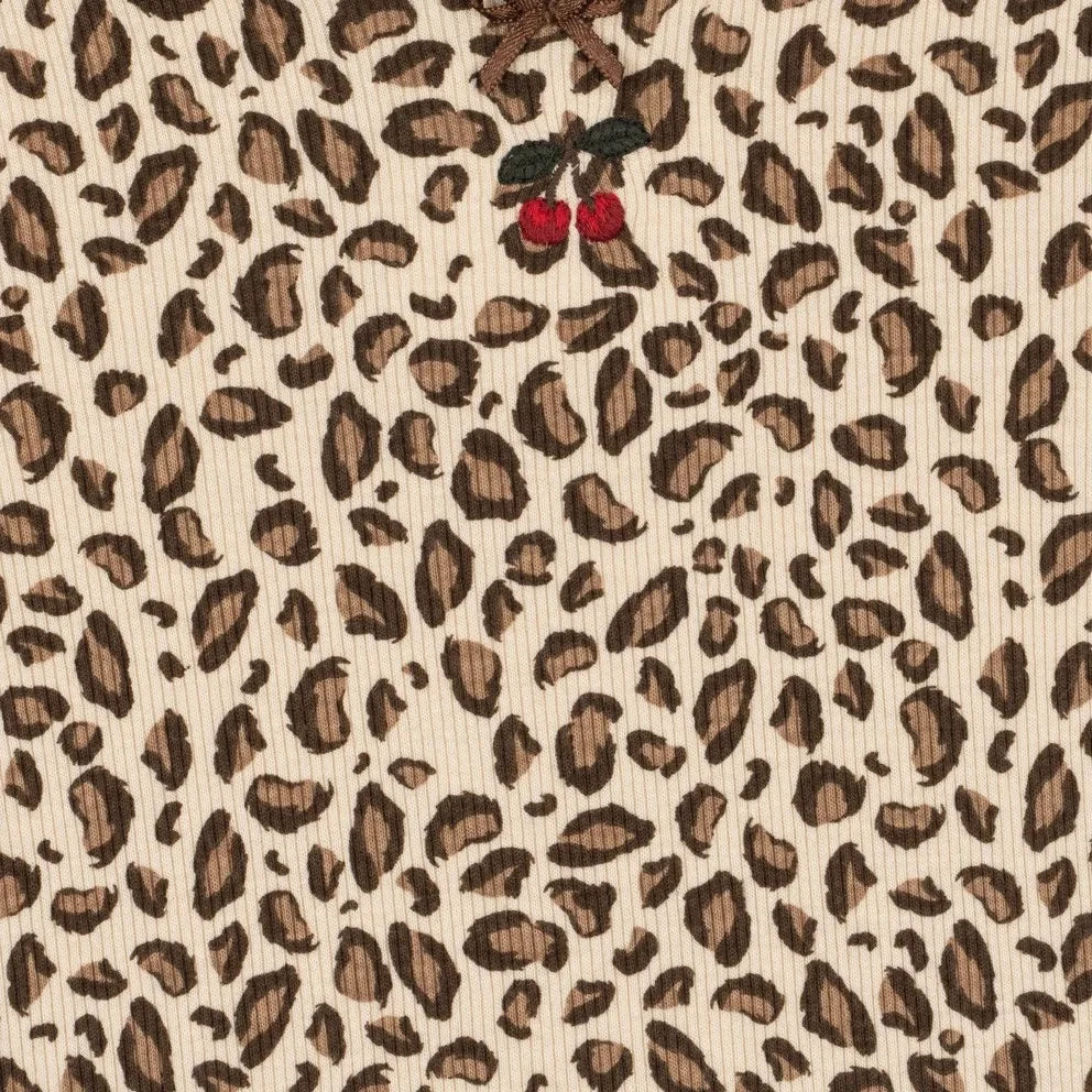 Konges Sløjd - Rivi Leopard Organic Cotton T-shirt and Leggings Set | Beige
