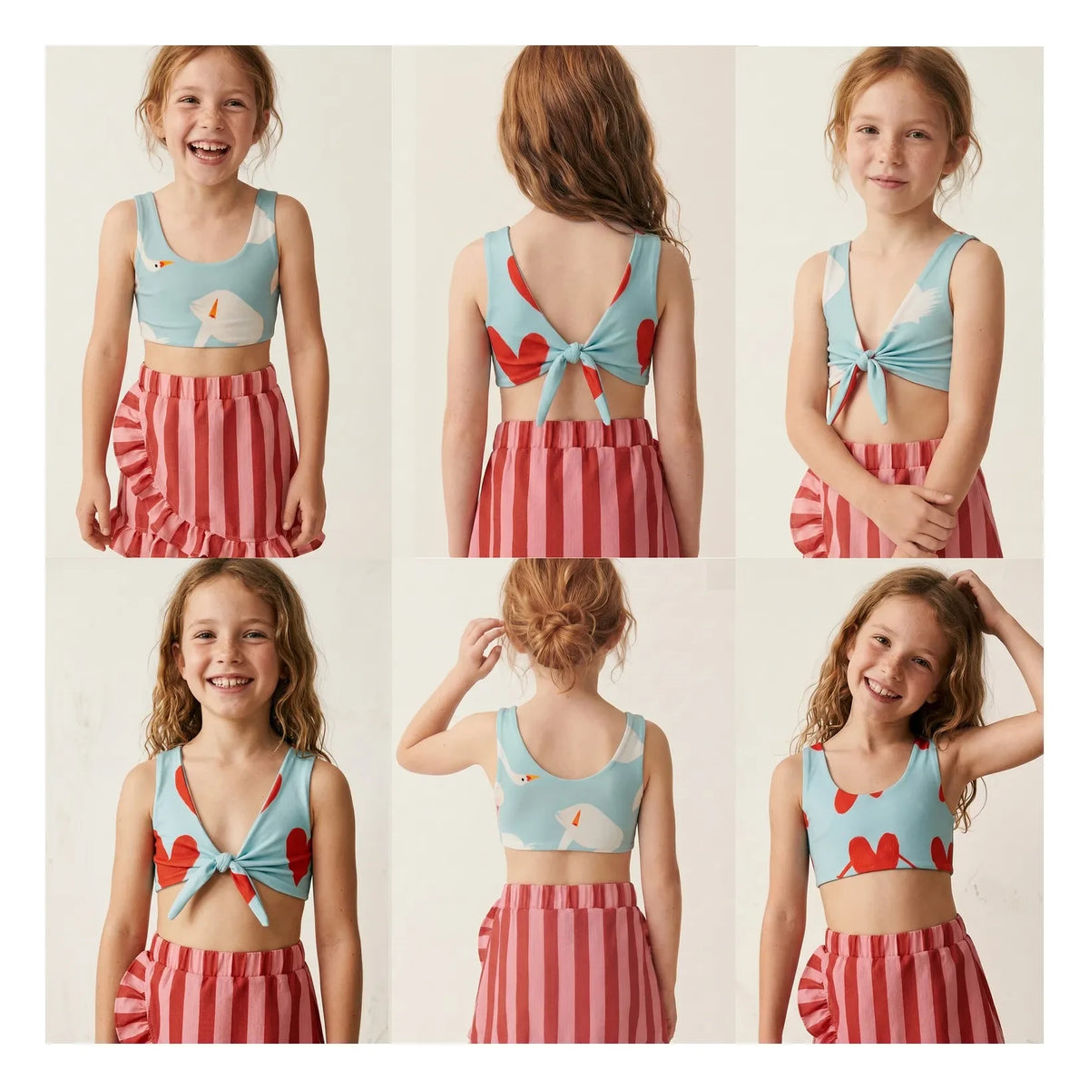 Pepita & Me - Knot Hearts Swimsuit | Blue