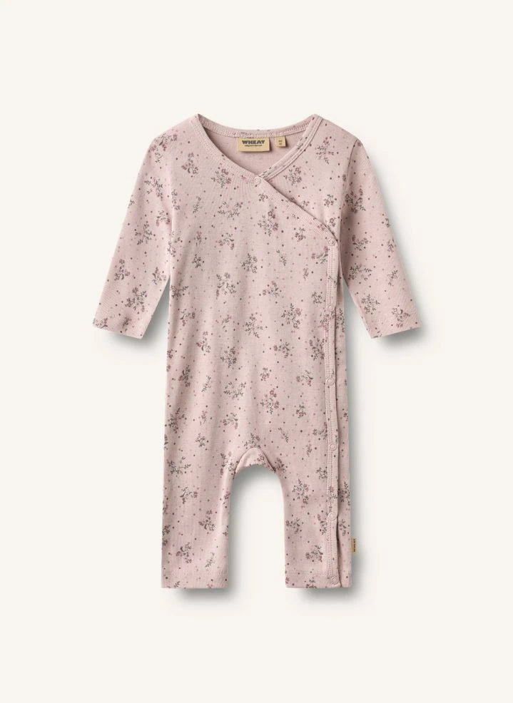 Wheat - Everest Organic Cotton Floral Jumpsuit | Powder pink