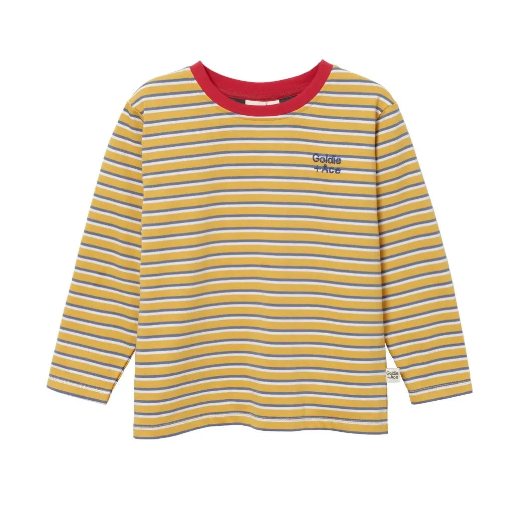 Goldie + Ace - Striped T-Shirt | Yellow