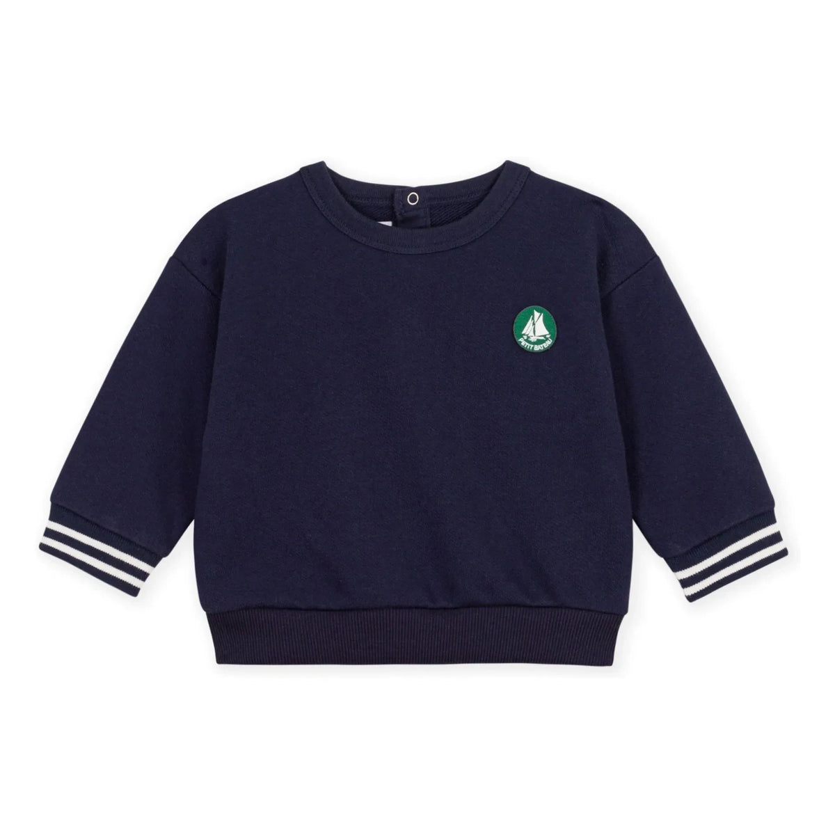 Petit Bateau - Badge Sweat Organic Cotton | Navy