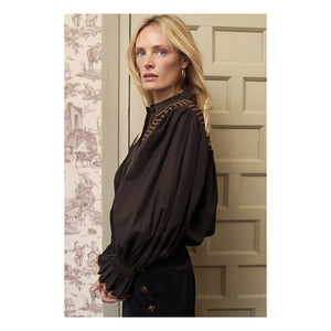 Maria de la Orden - Blossom Cotton Blouse | Black