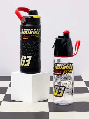 Smiggle - Pit Stop 550ML Secret Straw Bottle
