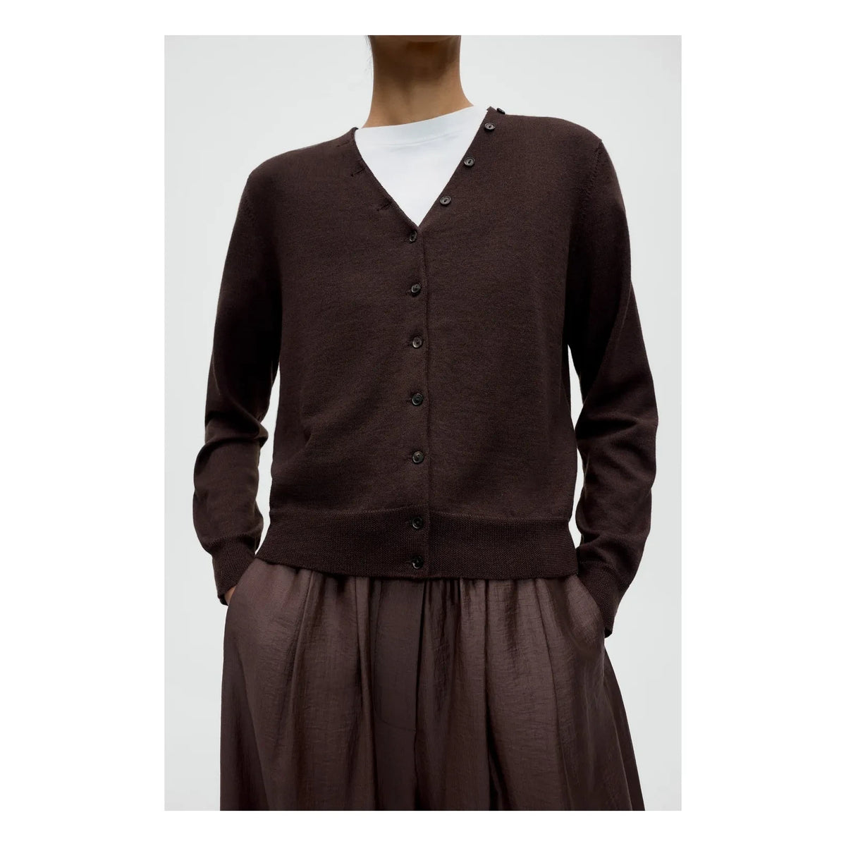 Cordera - Merino Wool Cardigan | Brown