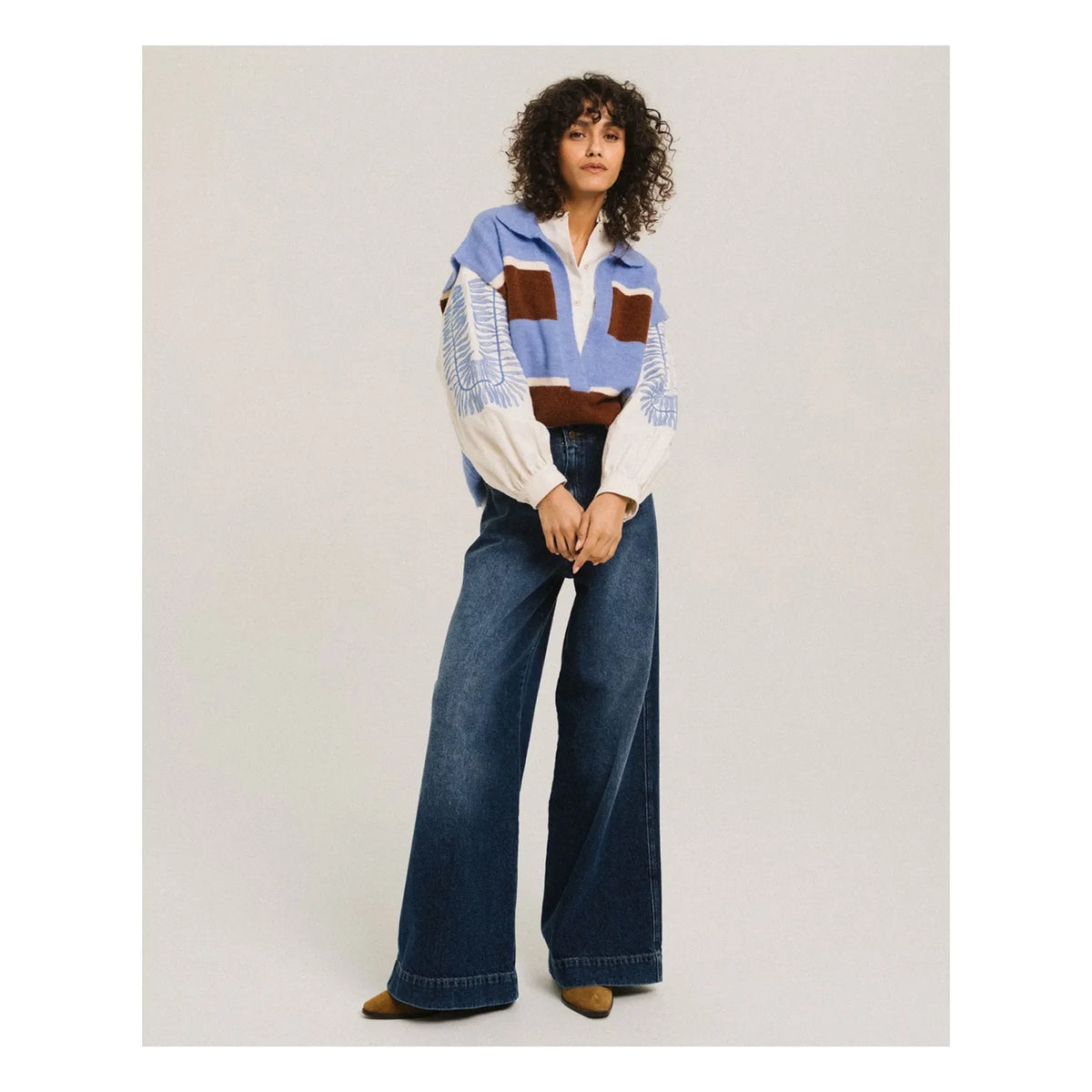 Tinsels - Uxue Sleeveless Sweater | Light Blue