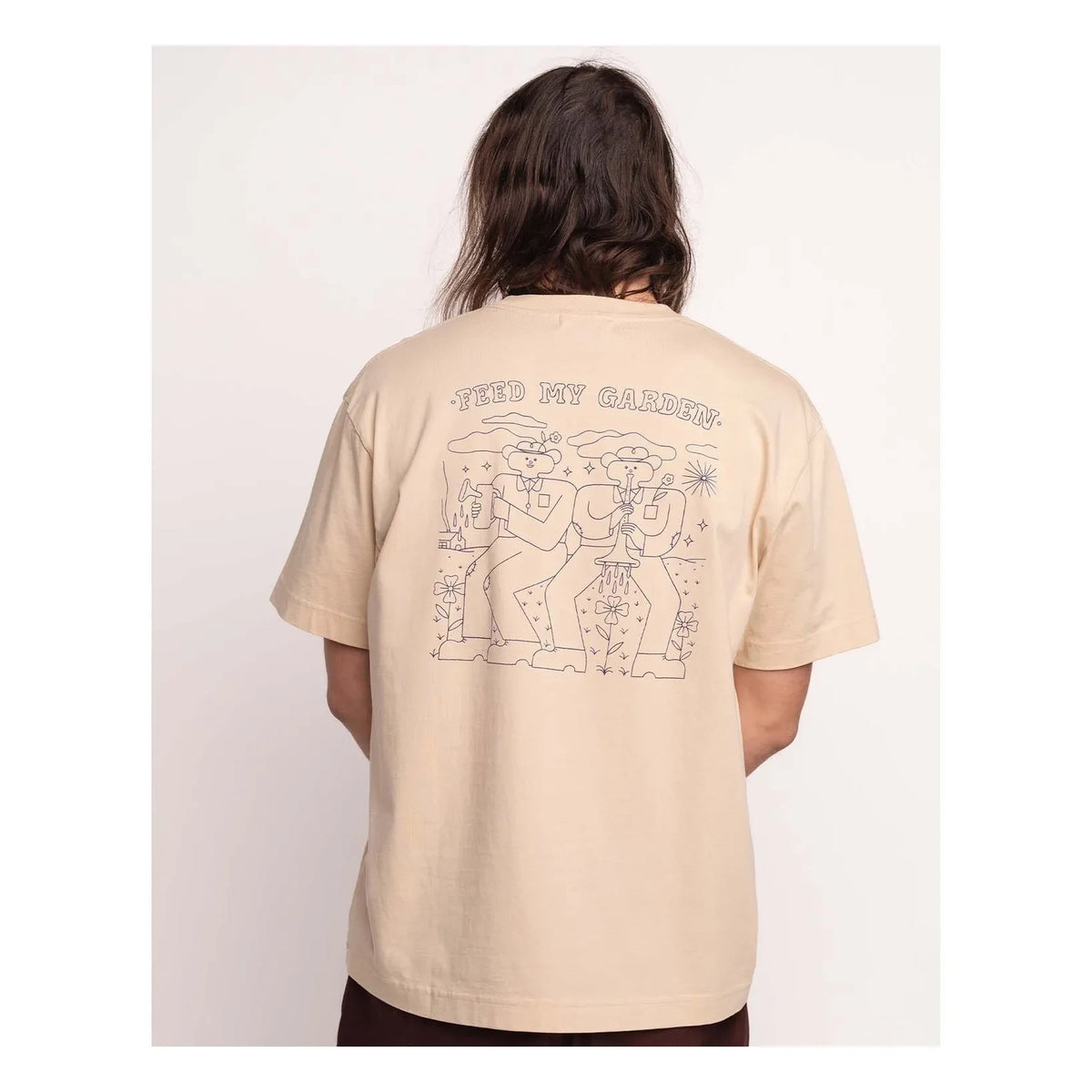 Olow - "Feed My Garden" Cotton T-Shirt | Ecru