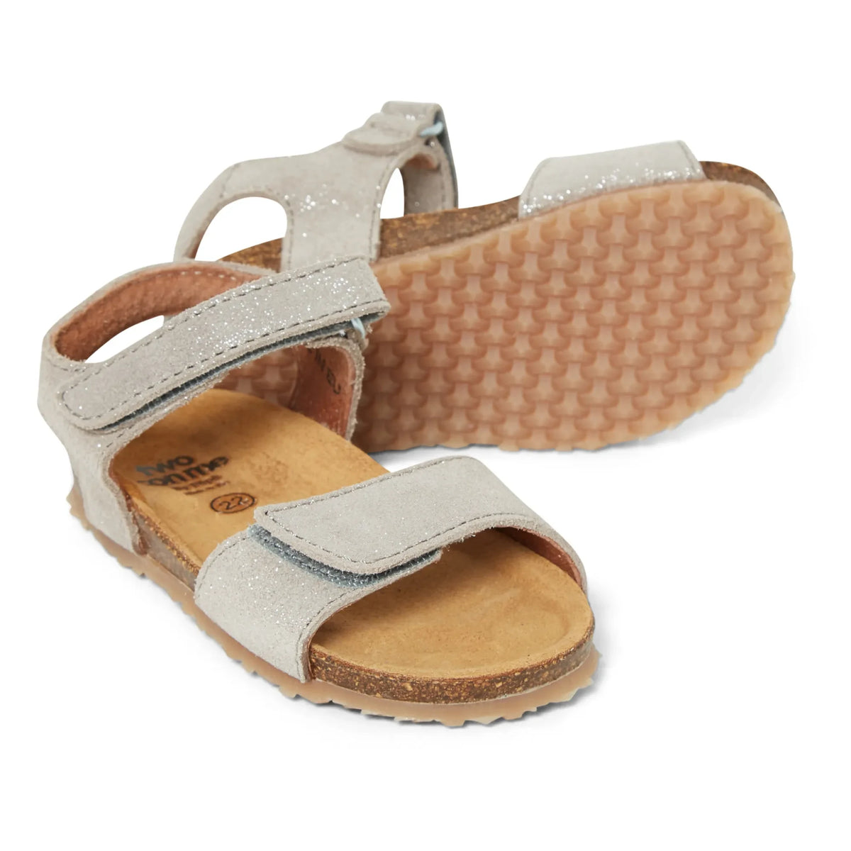Pèpè - Two Con Me - Velcro Sandals | Silver