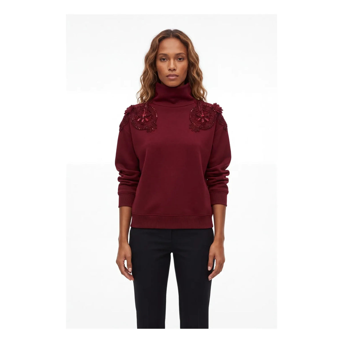 Virginie de Vinster - Jacques Turttle Jersey Sweatshirt | Burgundy