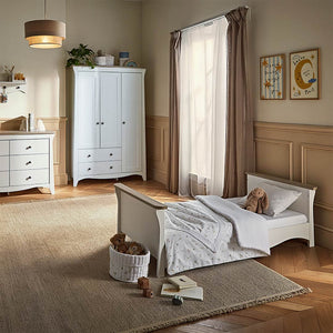 CuddleCo Clara Luxe 2pc Set - White/Ash-Nursery Sets-White/Ash- | Natural Baby Shower