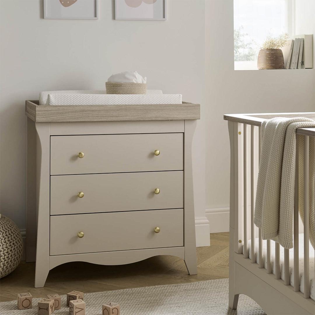 CuddleCo Clara 3-Drawer Dresser + Changer - Cashmere-Nursery Sets-Cashmere- | Natural Baby Shower