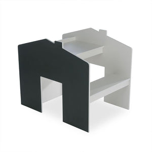 CuddleCo Storage Desk with Bench - Pebble-Tables + Seating-Pebble- | Natural Baby Shower