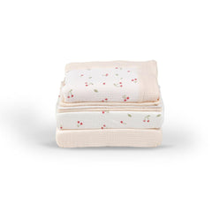 CuddleCo Universal Crib/ Co Sleeper Bedding Set - Ditsy Cherry-Bedding Sets-Ditsy Cherry-Crib | Natural Baby Shower