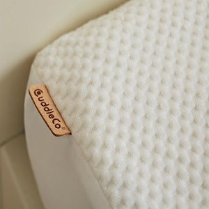 CuddleCo Waterproof Cot Mattress Protector Hypoallergenic Bamboo - White-Mattress Protectors-White-One Size | Natural Baby Shower
