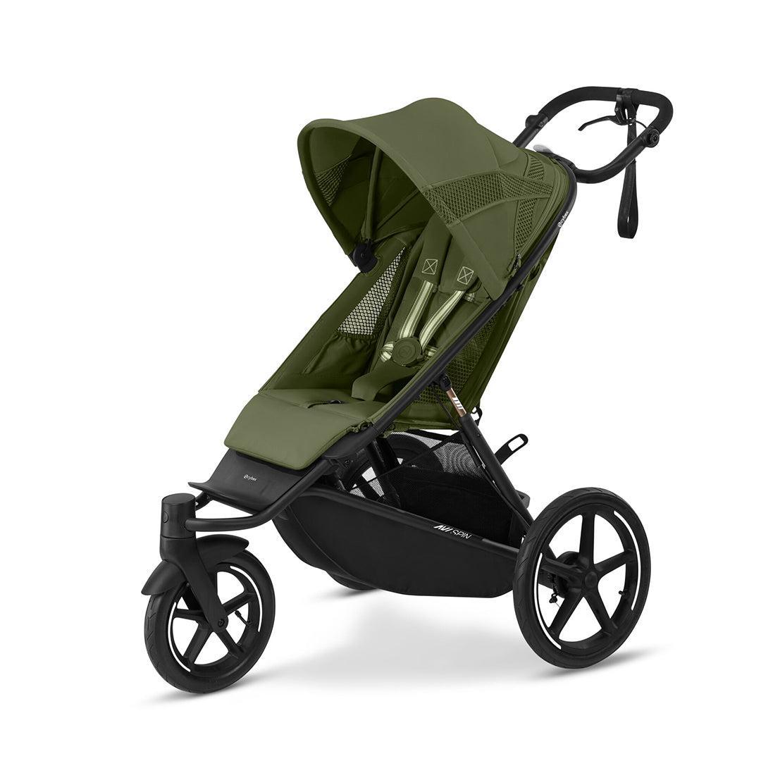 CYBEX Avi Spin Stroller - Moss Green-Strollers-Moon Black- | Natural Baby Shower