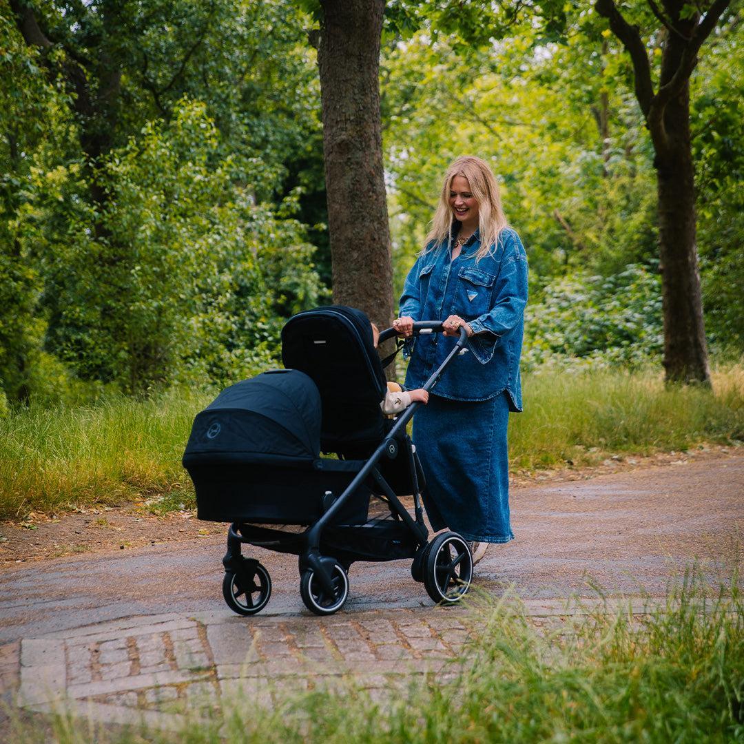 CYBEX e-Gazelle S Pushchair - Ocean Blue-Strollers-Ocean Blue-None | Natural Baby Shower