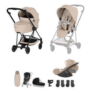 Cybex Mios Ultimate Accessory Bundle - Comfort Collection-Travel Systems-Cozy Beige-Without Base | Natural Baby Shower