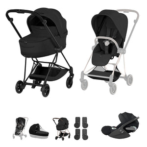 Cybex Mios Ultimate Bundle - Style Collection-Travel Systems-Sepia Black-Matt Black | Natural Baby Shower