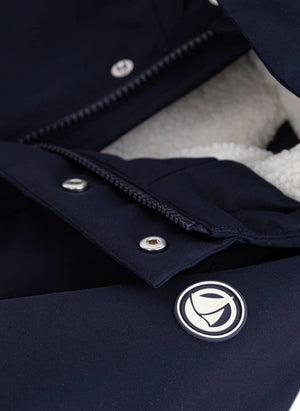 Petit Bateau - Zippered Parka, Sherpa-lined | Night Blue