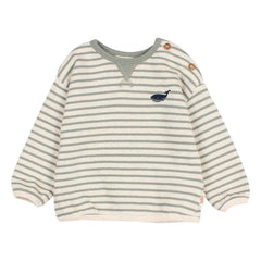 Búho - Striped Whale Sweater | Eucalyptus