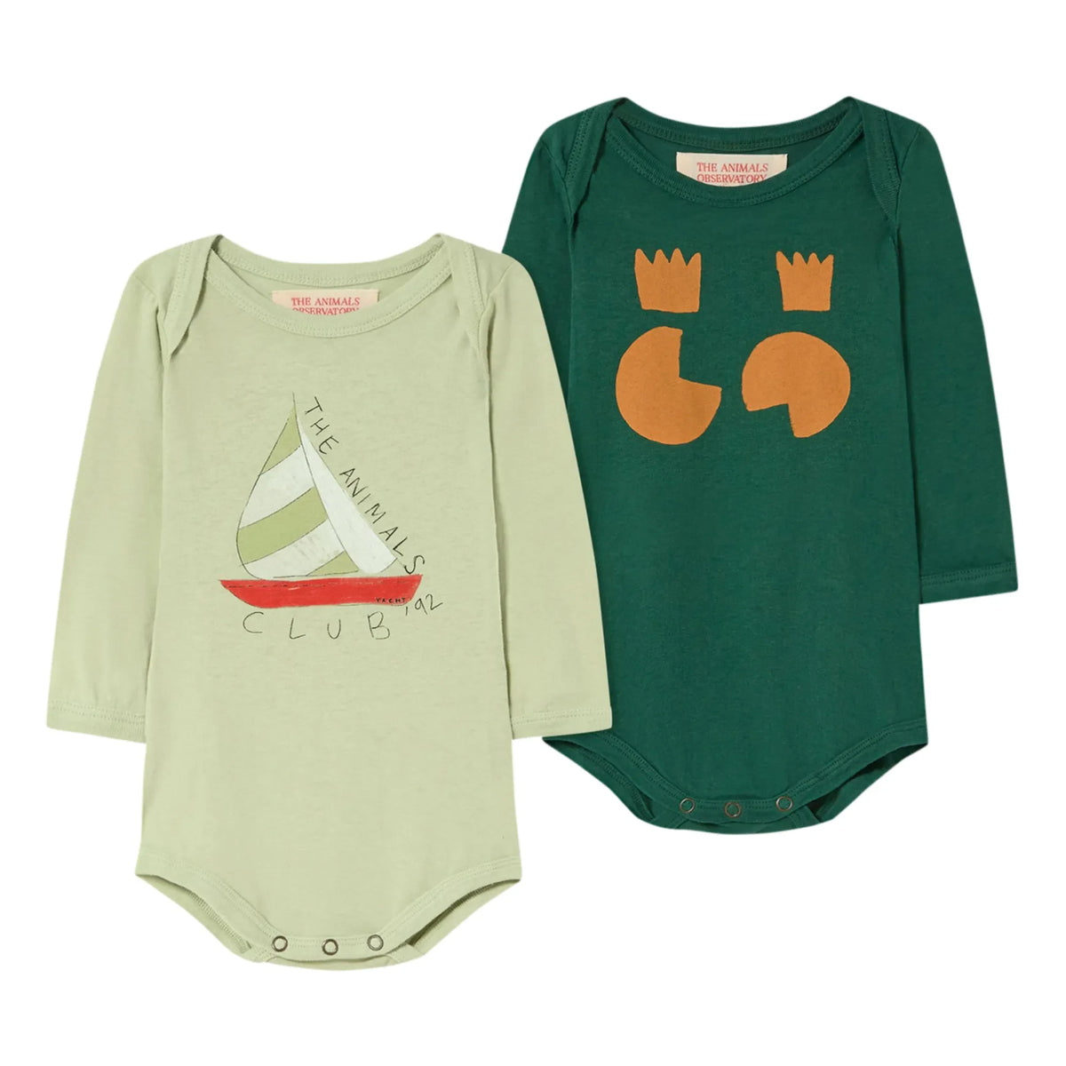 The Animals Observatory - Wasp Rompers - 2-piece Set | Chrome green