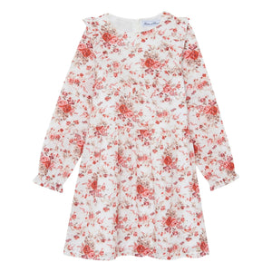 Tartine et Chocolat - Floral Ruffle Collar Dress | Pink