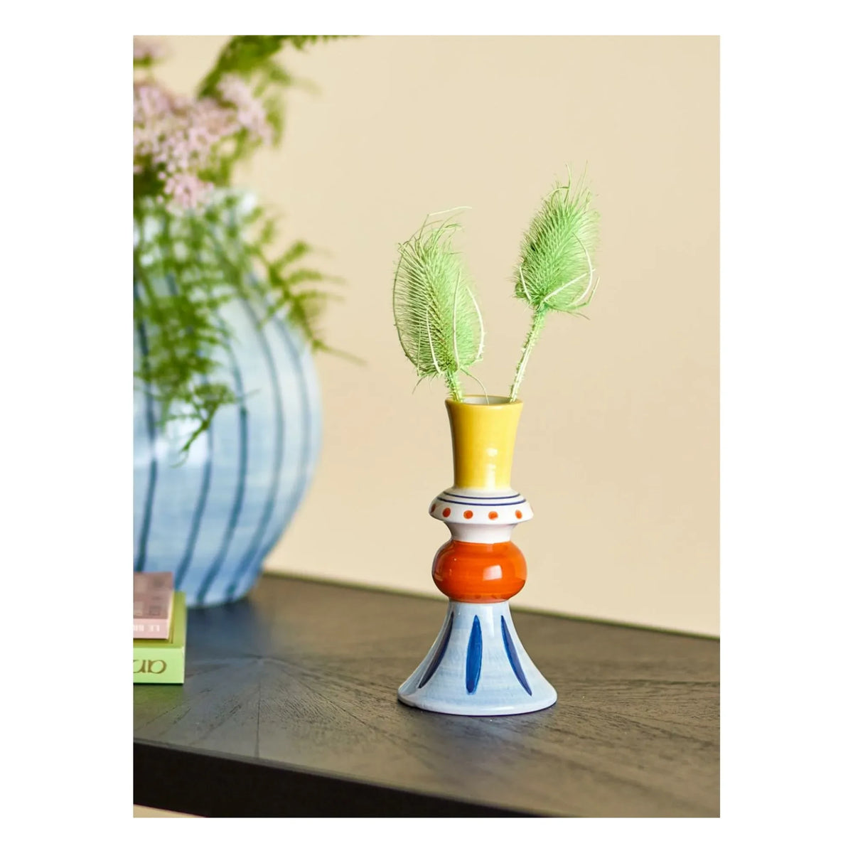 Bloomingville - Kairi Stone Ceramic Vase | Yellow