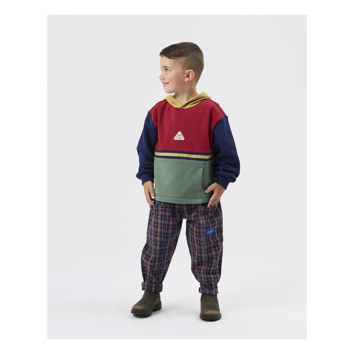 Goldie + Ace - Checked Trousers | Navy